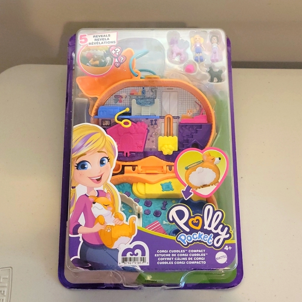 POLLY POCKET Corgi Cuddles Compact, new